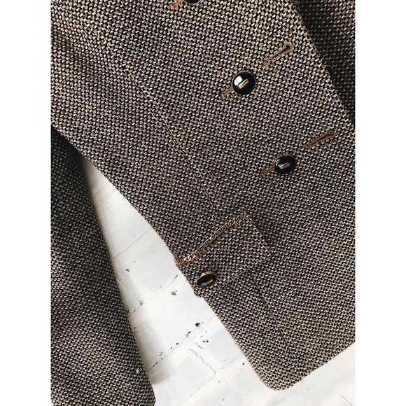 St. John Brown Tweed/Woven Blazer - Picture 5 of 5